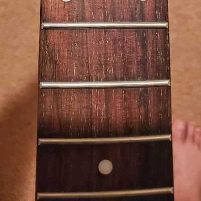 Flamed roasted satin 4 string bass neck image 6