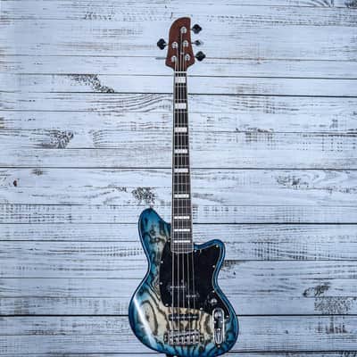 Ibanez Talman TMB405 Electric Bass | Cosmic Blue Starburst image 3