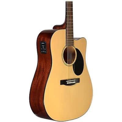 Jasmine J-Series Acoustic-Electric Guitar, Natural (JD36CE-NAT-U) image 2