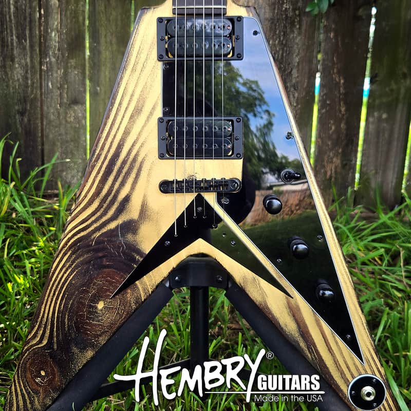 HEMBRY Flying V style pine body image 1