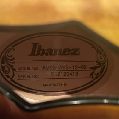 Ibanez Artcore AM93-AYS-12-02 2012 - Tobacco Burst image 5