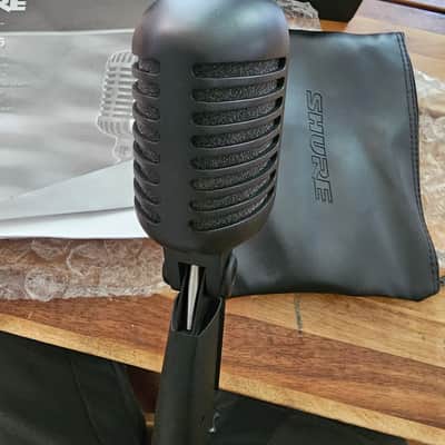 Shure Limited Edition Super 55-BLK Pitch Black Deluxe "Elvis" Mic 2017 - Matte Black image 4
