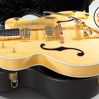 2014 Gretsch G6120AM Chet Atkins Hollow Body Amber Flame Filter’Tron Bigsby OHSC image 6
