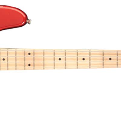 Jay Turser JTB-400M-CAR JTB-Series Maple Neck 4-String Electric Bass Guitar - Candy Apple Red image 2