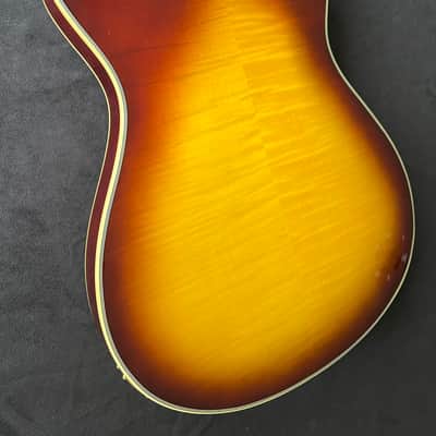DYNAMIC METROPOLITAIN JAZZ II - Fully Hollow ES Thinline Vintage Sunburst Flametop Guitar by PT Berger image 11