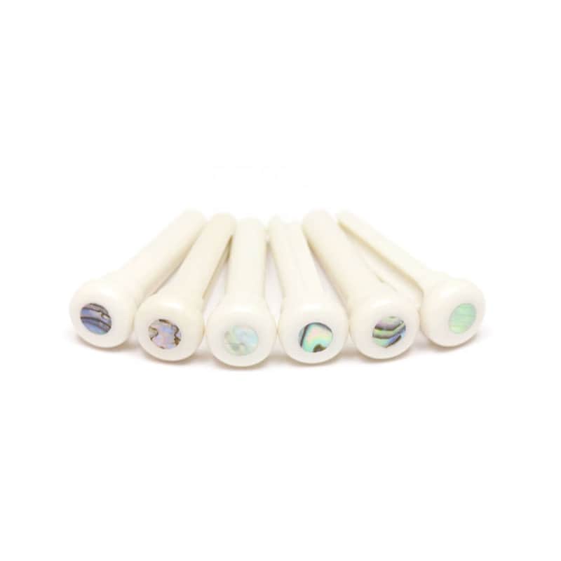 Graph Tech Tusq Presentation Bridge Pins White 4mm Paua Dot image 1