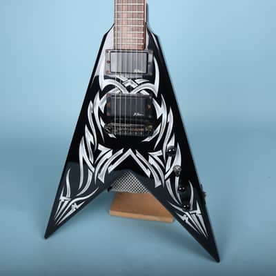 BC Rich Kerry King Signature KKV Tribal Flame Flying V Electric Guitar image 7