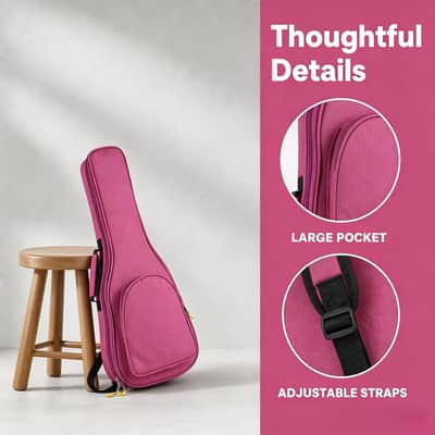 Ukulele Case - 15MM Heavy Sponge Padding, Waterproof, Dustproof, Shockproof Bag for Concert, Soprano, Tenor Ukuleles image 6