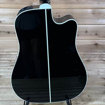 Takamine EF341DX Left Handed Acoustic Guitar - Black image 4