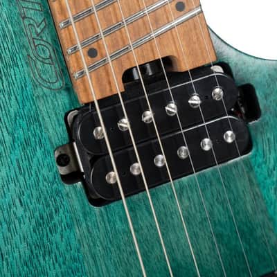 Cort Space 6GTR Multi-Scale Electric Guitar w/Gig-bag. Semi Gloss Turquoise DIRECT SHIP image 12