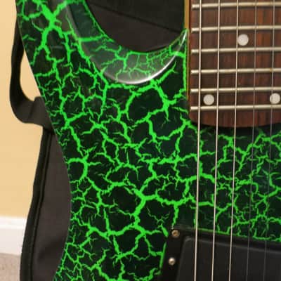 Kramer Striker FR-400-S (FR400S) Green Crackle Finish 24-Fret EMG Humbucker w/ Gig Bag image 3