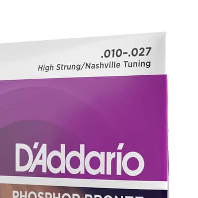 D'Addario EJ38H 10-27 High Strung/Nashville Tuning, Phosphor Bronze Acoustic Guitar Strings image 4