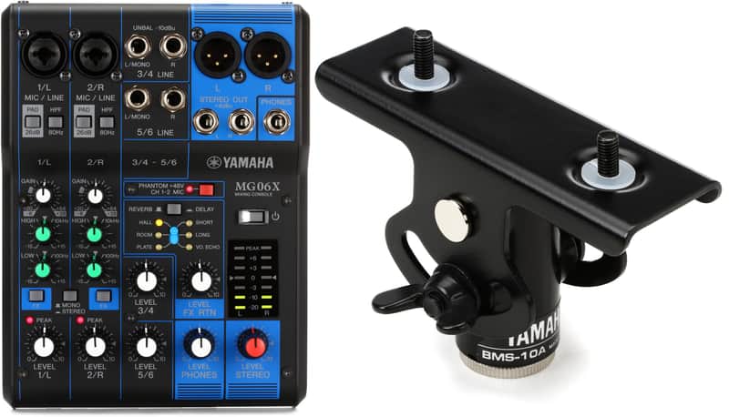 Yamaha MG06X 6-channel Mixer with Effects Bundle with Yamaha