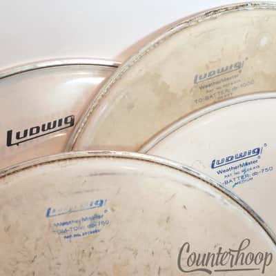 *Ludwig 4x 16" Floor Tom Drum Heads 70s db-750/1000 Medium/Heavy Vintage USA* image 2