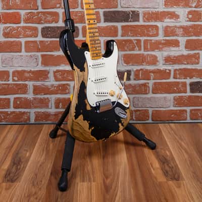 Fender Custom Shop 1957 Stratocaster Super Heavy Relic Black 2023 w/OHSC image 3
