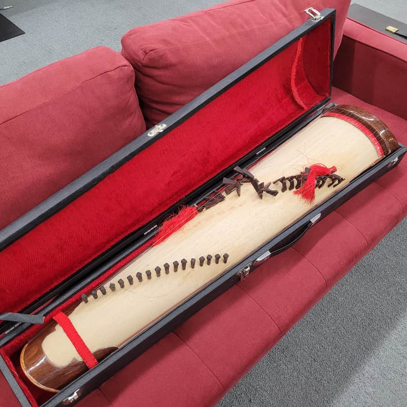 Vietnamese zither đàn tranh with Case - Wooden image 1