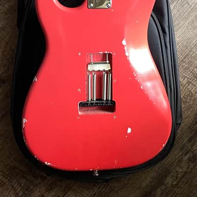 Warmoth Partscaster Fiesta Red Nitro With Fender Neck And SCN Noiseless Pickups image 5