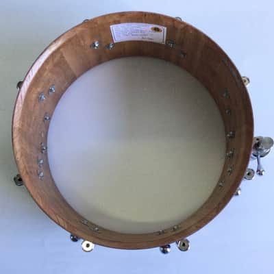 Scott’s custom drums Gold Custom 6 1/2”x14” cherry wood stave snare drum 2024 - Cherry red image 16