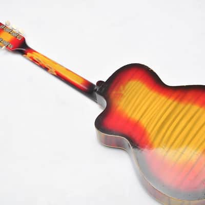 Orpheus 60s Orfeus Vintage Cutaway Jazz Archtop Acoustic Guitar Sunbirst image 7