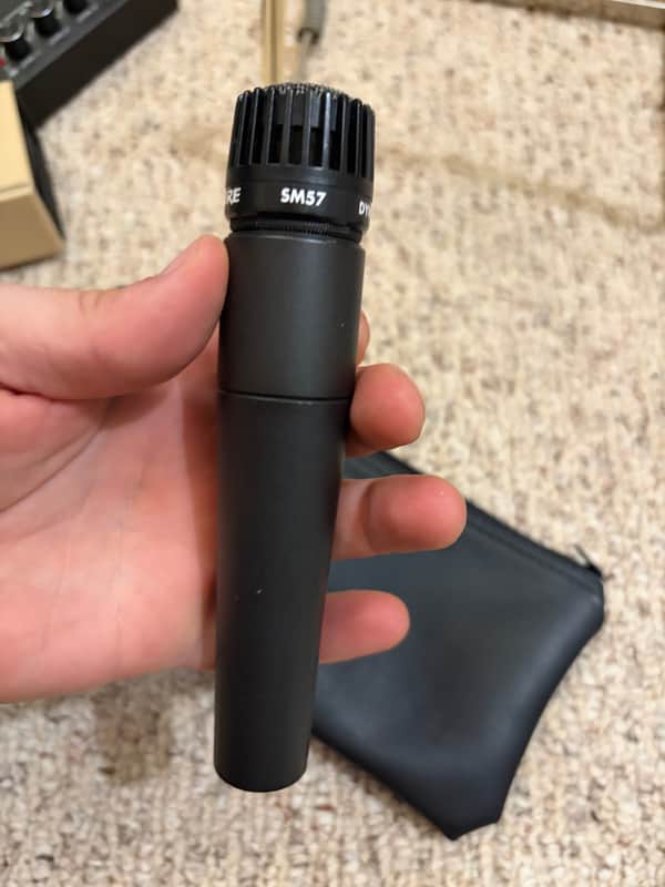Shure SM57 Cardioid Dynamic Microphone 1984 - Present - Black image 1