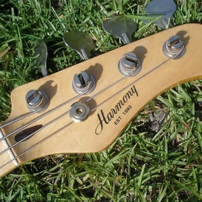 Vintage Harmony P Bass Copy - Natural Wood Finish - Cool Bass! image 3