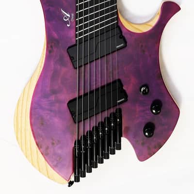 Agile 8 String Multi-Scale Fan Fret Headless Electric Guitar CHIRAL NIRVANA 82528 RL MOD SS Purple B image 2