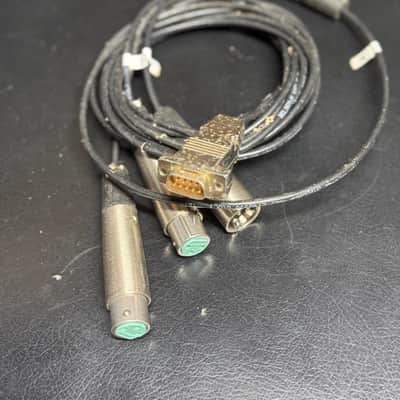 Belden DB9 to XLR Male / Female I/O Cable Snake Connector 1970's 1980's - Black image 1