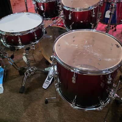 PDP Concept Maple 5-piece Shell Pack - Red To Black Sparkle Fade image 5