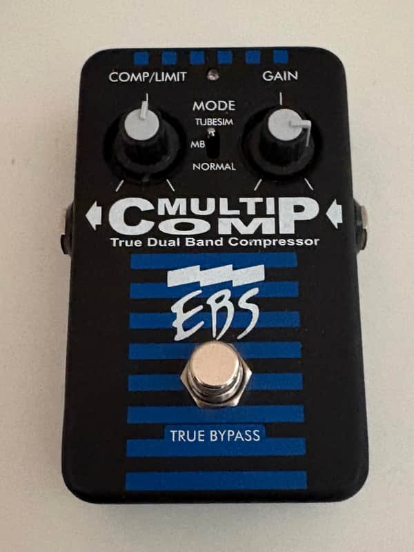 EBS MultiComp Studio Edition True Dual Band Compressor Pedal 2010s - Black/Blue image 1