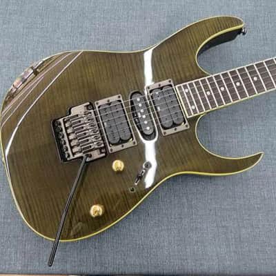 Ibanez SRGT 47 FM thru-neck spot model passive 24F 2003 - Dark Olive Green image 15