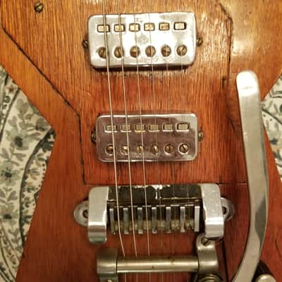 1960s Korina Wood Solidbody 2" Thick, Futuristic Guitar, Unknown Maker, Modeled After 1958-59 Gibson image 21