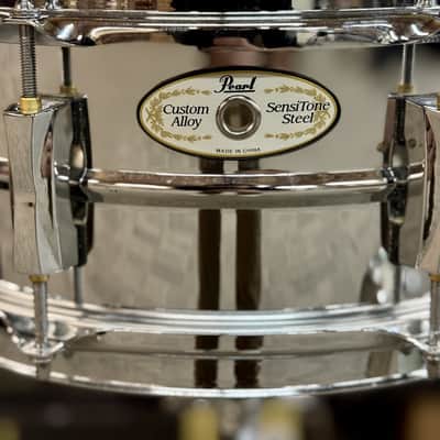 USED PEARL 14x5.5 SENSITONE STEEL SNARE DRUM image 2