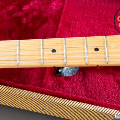 2020 Fender Japan MIJ Michiya Haruhata Stratocaster Trans Pink Flame Top Tweed HSC image 4