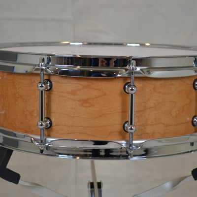 Vaughncraft 14x5" Solid Birdseye Maple Shell Snare Drum image 1
