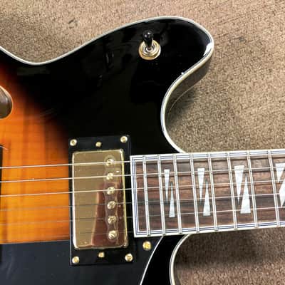 Washburn HB35 Semi-Hollowbody Electric Guitar, Maple Top, Back, Sides, Neck, Case, Blues/Jazz image 4