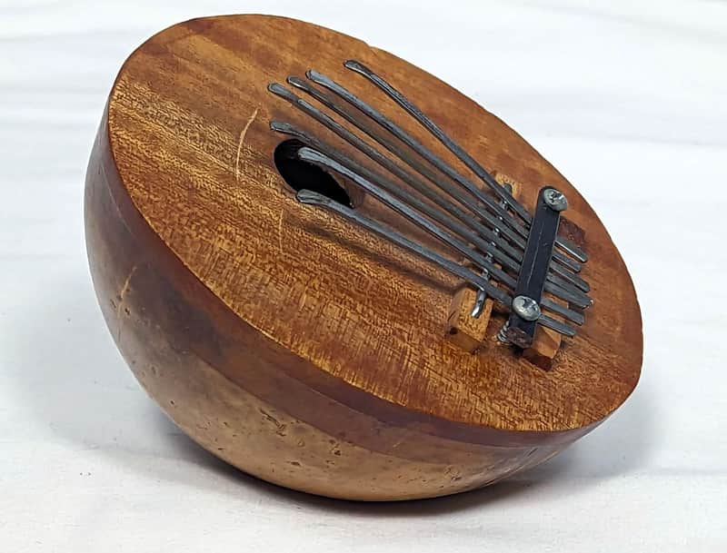 Handmade Coconut Gourd Kalimba Thumb Piano w/ 7 Tuneable Notes image 1