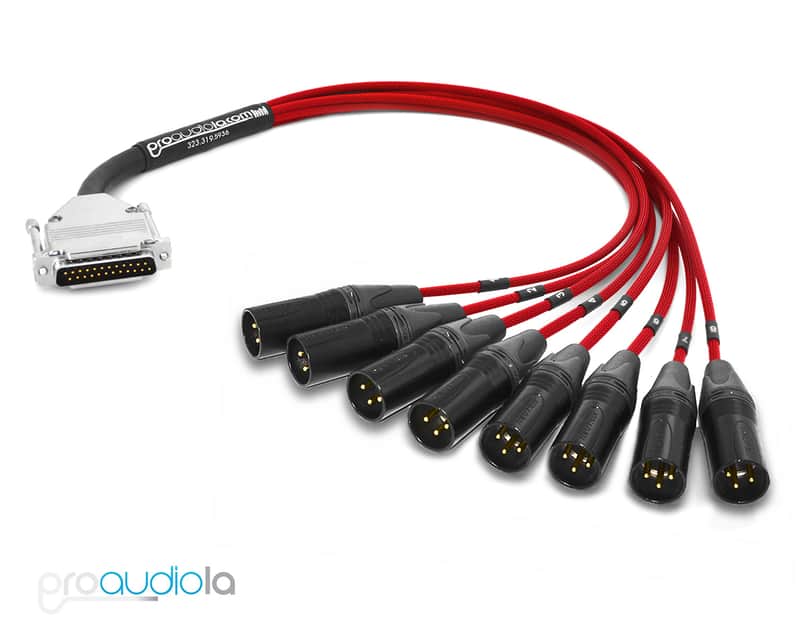 Premium Analog DB25 to XLR-Male | Mogami W2932 & Neutrik Gold Connectors | 6 feet | 1.8 m (Red) image 1