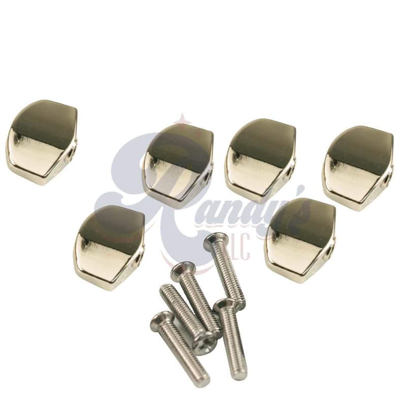 Kluson Replacement Tuner Buttons for Contemporary Diecast Series (6-Pack) Large Traditional - Fits Gibson® CLOSEOUT-Nickel - KTMB01N - Nickel image 1