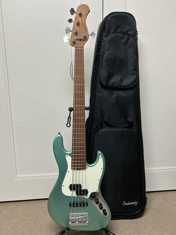 Sadowsky MetroExpress Hybrid P/J Bass 5-String with Maple Fretboard - Sage Green Metallic image 1