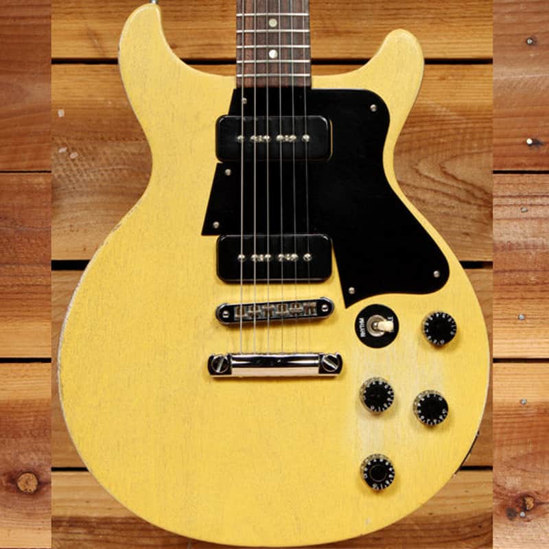 GIBSON 2007 LES PAUL Special Double Cut Cutaway Worn Faded TV Yellow P90 71392 image 1