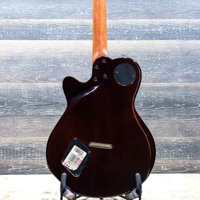 Godin Flat Five 'X' Lightburst High-Gloss Semi-Hollow Electric Guitar w/Case image 3