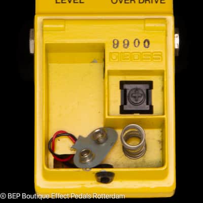 Boss OD-1 Overdrive 1980 Japan s/n 9900 Silver Screw Long Dash with JRC4558D op amp image 9