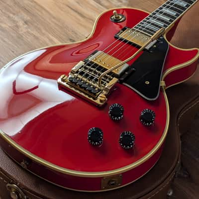 1985 Gibson Les Paul Custom Electric Guitar Ferrari Red Tim Shaw 100% Original 10.4Lbs image 2