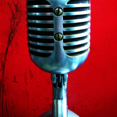 Vintage 1940's Shure 55 / 55S dynamic microphone satin chrome w S-36 desk stand Elvis 55S # 8 image 9