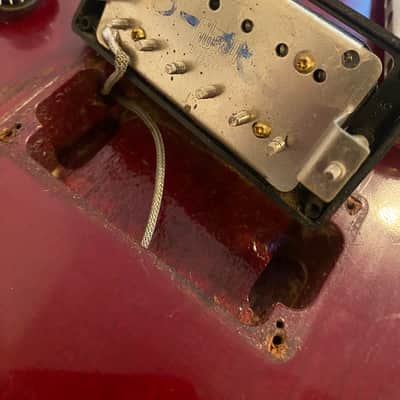 Gibson The Hawk 1996 - Red - VINTAGE - ALL ORIGINAL - Hardshell Case - Headstock/Neck Repair image 19