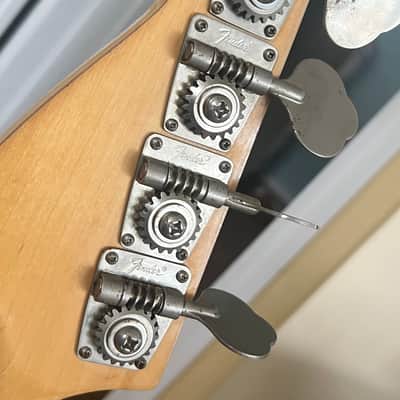 1975 Fender Mustang Bass & hard case - Transparent Walnut - Clean! image 11