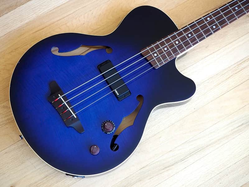 Yamaha BEX4 Hollowbody Acoustic Electric Bass Guitar w/ Piezo Pickup & Hardshell Coffin Case image 1