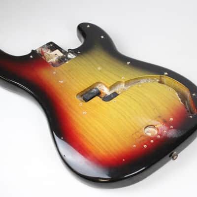 1978 Fender Precision Bass BODY Sunburst ASH Super CLEAN USA 4-Bolt Lightweight 5.2 lbs PBass 1970's Vintage image 11