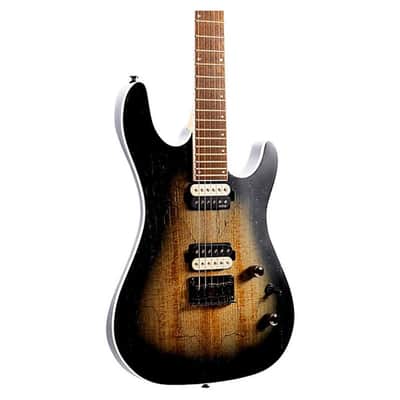 Cort KX Series KX300OPRB, Mahogany Body w/ Spalted Maple Top, EMG, Open Pore Raw Burst Finish image 10