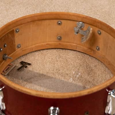 Vintage MIJ 5x14 Red Sparkle Snare Drum image 13